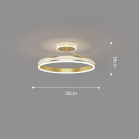 Modern And Minimalist Bedroom Ceiling Lights (Option: Gold-Tricolor dimming-50cm)