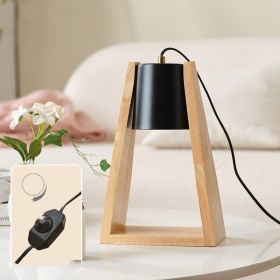 Japanese-style Wood Melting Candle Dimmable Night Light (Option: American Standard-Black Dimmer Switch)