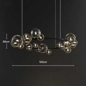 Bedroom Light Dining Room Glass Ball Chandelier (Option: Diameter850 round model24-The white light)