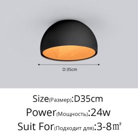 Minimal Bedroom Lamp Is Simple And Modern (Option: Neutral light-Aflat open Black35cm)