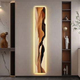 Abstract Entryway Decorative Painting Led Ambient Sense Light (Option: Colour border B-Crystal porcelain craft crysta-120x20)