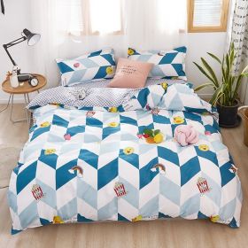 Washed Cotton Four-piece Bedding Set Autumn Single (Option: )