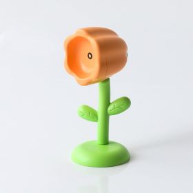 Creative Mini Magnetic Small Night Lamp Flowers (Option: LD34B Orange-45X52X96mm)