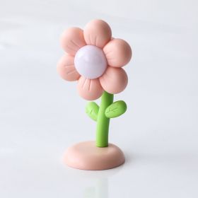 Creative Mini Magnetic Small Night Lamp Flowers (Option: LD37 Pink-45X52X96mm)