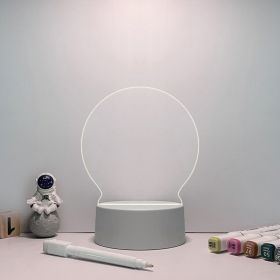 Message Board Small Night Lamp Note Board (Option: 2W-Round)