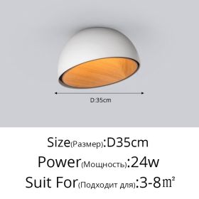 Minimal Bedroom Lamp Is Simple And Modern (Option: Neutral light-BOblique White35cm)