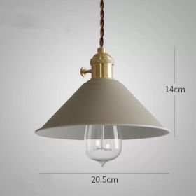 Nordic Macaron Twist Switch Dining Room Copper Chandelier (Option: Khaki-Led bulb)