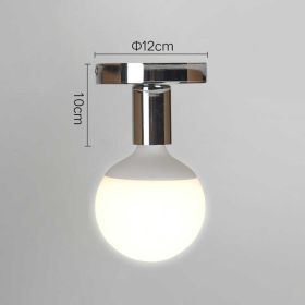 Bulb Ceiling Light Creative Simple Balcony Porch Aisle (Option: Silver-without light source)