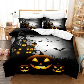 Halloween Series Bed Sheet Holiday Bedding Three-piece Set (Option: )