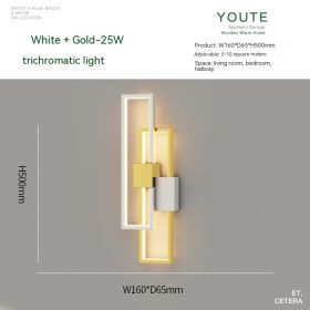 Bedroom Bedside Nordic Minimalism Wall Lamp Modern Minimalist (Option: White 50cm Three Colors)