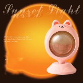 Rainbow Background Projection Small Night Light (Option: Dog battery-USB)