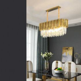 Chandelier Crystal Whole House Package Combination Living Room (Option: Long 120CM-With three color dimming)