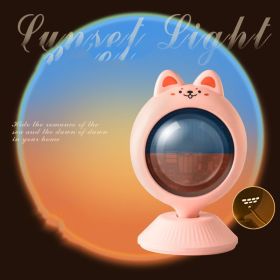 Rainbow Background Projection Small Night Light (Option: The dog breaks the dawn-USB)