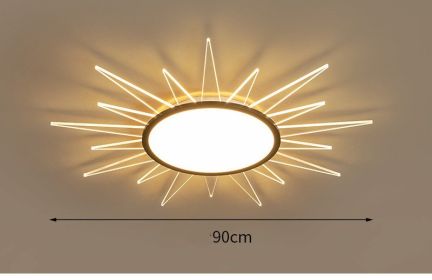 Led Living Room Lamp Modern Simple Atmosphere (Option: Remote controldimming-90cm)