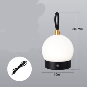 Night Light Camping Atmosphere Charging Fashion Super Birght (Option: Black-USB)