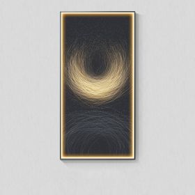 Modern Light Luxury Wall Abstract With Light Hanging Picture (Option: C-50X100CM-Black Frame)