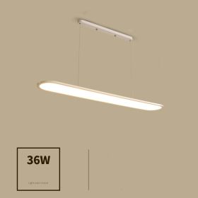 Modern Simple Creative Strip Bar Led Office Lighting Restaurant Chandelier (Option: White medium-Tricolor)