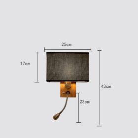 Interior Wall Lights Led Hotel Rooms Headboard Wood Art Bedroom (Option: 1062Black-No bulb)