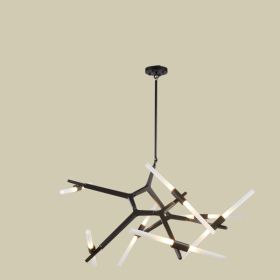 Modern Irregular Living Room Minimalist Dining Room Chandelier (Option: Black-14heads-Convention)