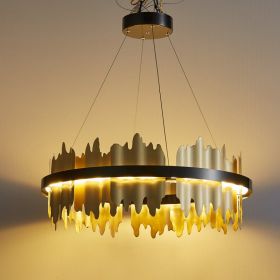 Postmodern Italian Minimalist Luxury Living Room Dining Room Chandelier (Option: Gold-Single layer 80x18CM)