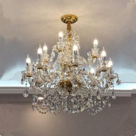 Luxury Crystal Chandelier In Living Room (Option: 12Lights with LED)