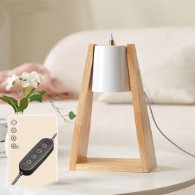 Japanese-style Wood Melting Candle Dimmable Night Light (Option: British Regulatory Plug-White Timing Dimming)